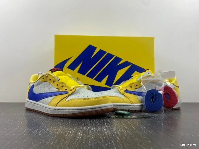 Kicktheory Canary Air 1 Low Jordan x Travis DZ4137-700 Scott OG 0702